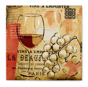 50 Serviette Romeo in braun aus Linclass® Airlaid 40 x 40 cm - Wein Trauben - Bild 1 von 10