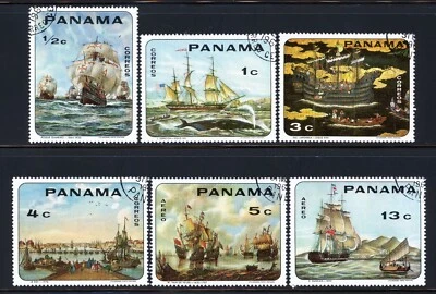 Sellos Panamá, Scott # 485-485E Como Nuevo LH HR, Juego Completo, PRECANCELADO Foto 1 de 2