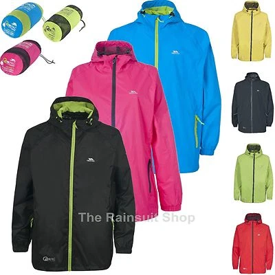 TRESPASS QIKPAC KIDS WATERPROOF PACKAWAY JACKET BOYS GIRLS RAINCOAT 3-12 YEARS - Image 1 of 4