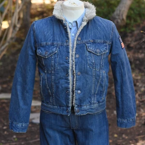 Polo Ralph Lauren Sherpa Trucker Jacket USA Flag Size: xSmall - Picture 1 of 12