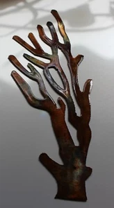 Coral Branch - Metal Wall Art - Copper 10" x 4" - Picture 1 of 2