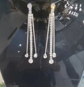 New Silver Zirconia Earrings - Picture 1 of 5
