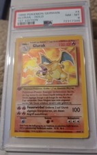 Pokemon Card German 1999 Base Set Charizard 4/102 1. 1st Edition Glurak PSA 8