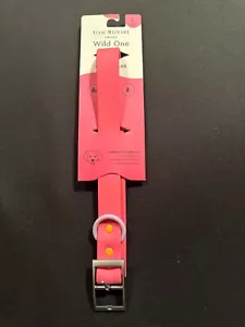 Neu mit Etikett Wild One / Isaac Mizrahi Collab Hundehalsband - rosa flieder orange Größe L - Bild 1 von 4