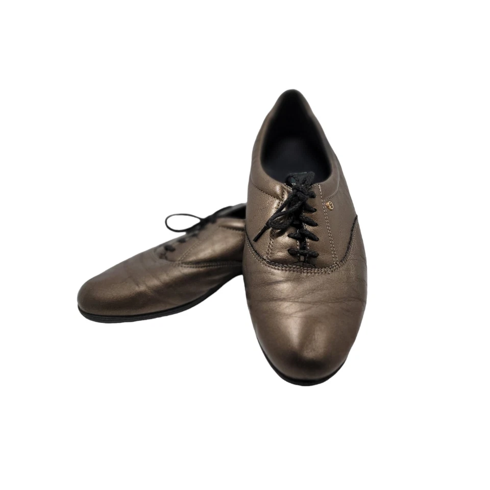 女式 Easy Spirit 防重力青铜舒适平底系带 7 B 码 — 第 1/4 张图片