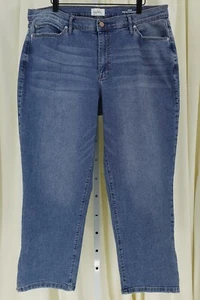 Nicole Miller New York Damen Soho High Blue Rise Slim Straight Jeans Gr. 18 - Bild 1 von 21