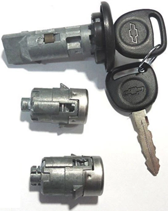 Nuevo juego de cilindros de llave de encendido/bloqueo de puertas Chevrolet GM OEM con llaves a juego Foto 1 de 1