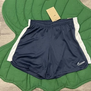 Nike Girls Medium Navy Blue Academy Soccer Athletic Shorts Sporty - Picture 1 of 4