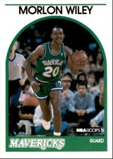 1989-90 Hoops Basketball Card Morlon Wiley Rookie Dallas Mavericks #247