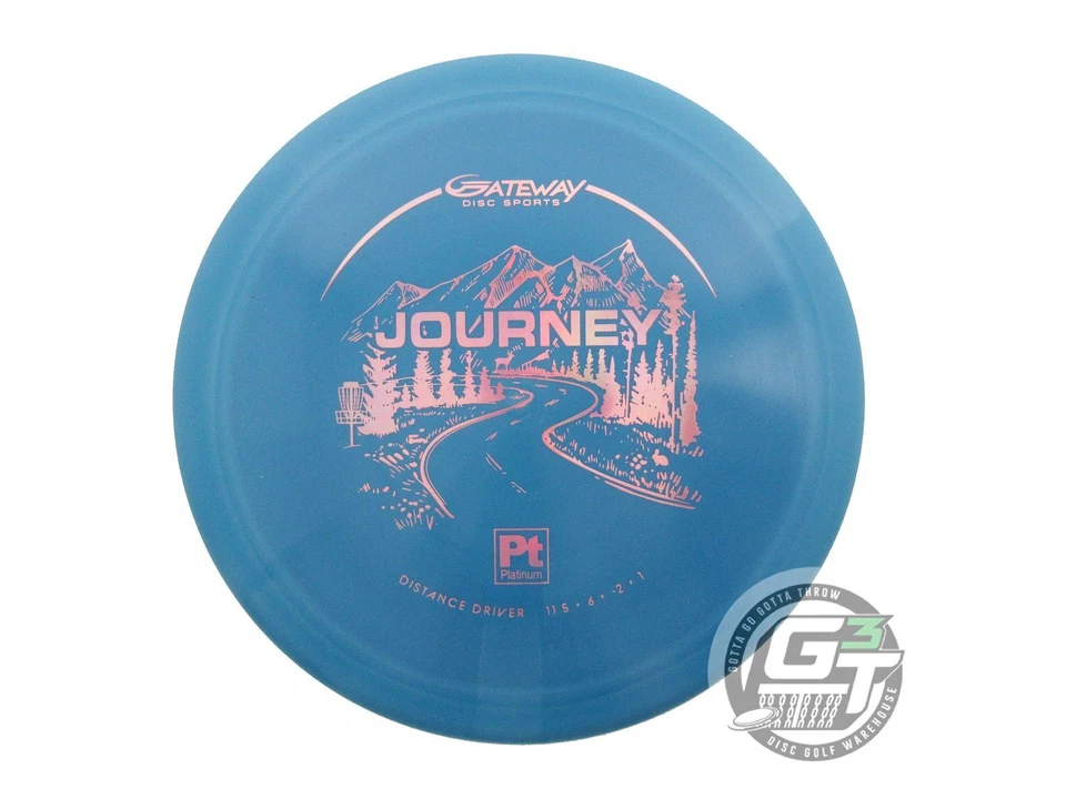 NEW Gateway Platinum Journey 175g Blue Pink Holo Foil Distance Driver Golf Disc - Image 1 of 1