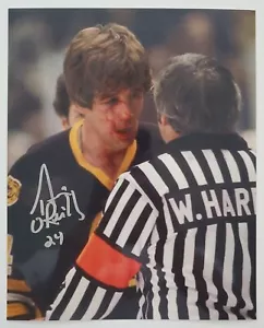 Terry O'Reilly Signed 8x10 Metallic Photo NHL Boston Bruins Legend Autograph RAD - Picture 1 of 1
