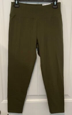 NUEVO CON ETIQUETAS Leggings Cortos Sonoma Para Mujer Oliva Noche Elastizados Tiro Alto 7/8 Medianos Foto 1 de 4