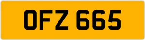 OFZ 665 O 3x3 DATELESS PRIVATE NUMBER PLATE OLLY OWEN OSCAR OLY OL OLIVIA ORLA - Picture 1 of 1