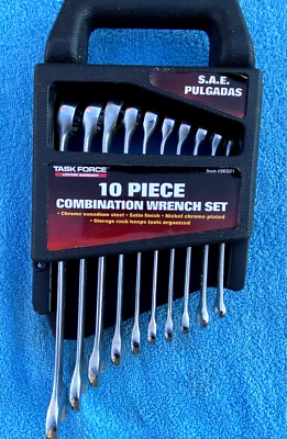 TASK FORCE 96501 10-PIECE S.A.E. COMBINATION WRENCH SET - Image 1 of 4