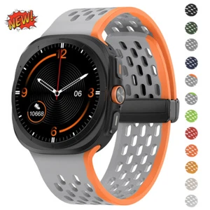 Bracelet Sport Silicone pour Samsung Galaxy Watch 7 Ultra / Ultra 2025 Bracelet Magnétique - Photo 1 sur 34
