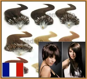 50-150 EXTENSIONS DE CHEVEUX POSE A FROID EASY LOOP NATURELS REMY +ANNEAUX 53CM - Picture 1 of 16