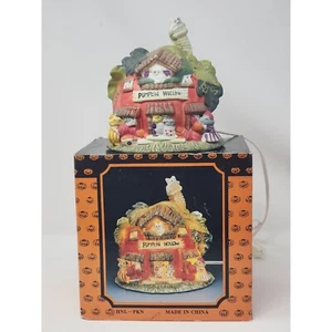 Ceramic Halloween House Pumpkin Hollow Orange Mouse Ghost Cottage Decoration - Picture 1 of 10