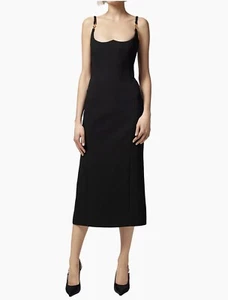 $3295 Versace Medusa-Embellished Satin Cocktail Dress size 40/us size 4 - Picture 1 of 16