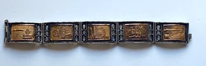 Armband - Antik 900er Silber ,vergoldet -Orient mit 5 christlichen Darstellungen - Picture 1 of 7