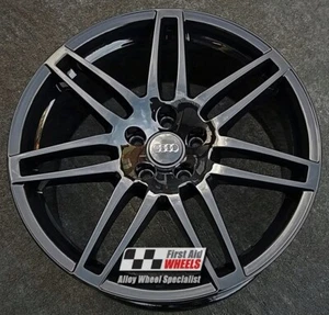 AUDI A6 4F 1X 19" GENUINE LE MANS 7 TWIN SPOKE GLOSS BLACK ALLOY WHEEL S328BG - Picture 1 of 1