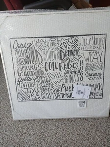 New Framed Wall Art Stupell Industries Colorado Cities Typography Shape Design. - Picture 1 of 3