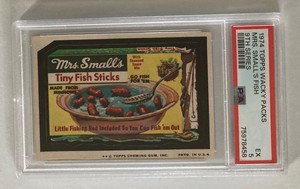 1974 Topps Wacky Packages-Mrs. Small's Fish-9th Series PSA EX 5