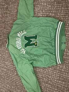 Vintage 90’s Varsity Football Jacket Coat 80’s 70’s Green High School L Large - Picture 1 of 23
