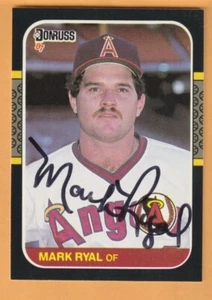 Mark Ryal California Angels AUTO firmado 1987 Donruss Dewar Oklahoma - Imagen 1 de 2