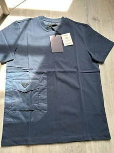 PRADA Milano Navy Blue T-Shirt size L (55cm 21,7 inch) New (%100 Cotton) (640€) - Picture 1 of 21