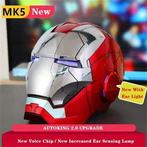 AUTOKING 2.0 Iron Man MK5 Helmet Voice Control Open&Closed Mask Cosplay Props - Picture 1 of 14