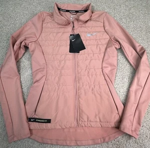 Nike Women’s Small Essentials Running Jacket Thumbholes Rust Pink 855159-685 - Picture 1 of 14