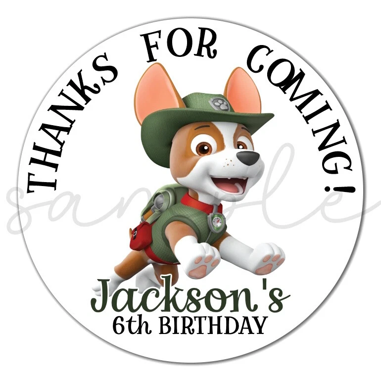 Pegatinas rastreado Paw Patrol para piruletas bolsas de regalos favores de fiesta cajas de regalo Foto 1 de 1