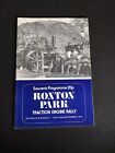 Roxton Park Traction Engine Rally - 17th and 18th September 1977 Programme