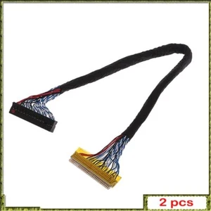 2pcs 25cm 30 Pin To 30 Pin 8 Bit LVDS Cable FIX-30 Pin 2ch for 17-26inch LCD/LED - Afbeelding 1 van 10