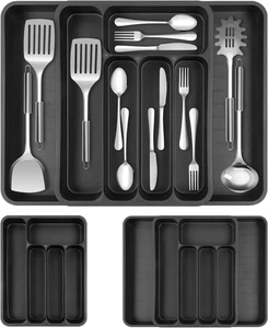Portaposate Da Cassetto, Organizer Cassetti Cucina Espandibile, Porta Posate, Po - Foto 1 di 12