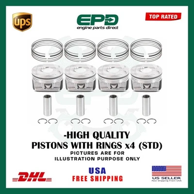 Fits BMW N13 B16A & N18 Mini 316i Cooper F20 F30 R56 Pistons With Rings STD 1.6L - Image 1 of 4