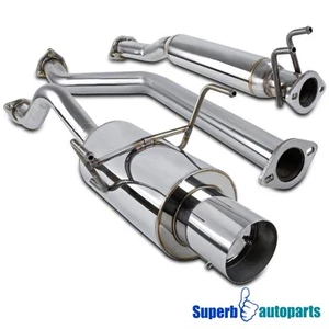 Fits 2002-2006 Acura RSX Non-S 2.0L 4" Muffler Tip Catback Exhaust+Silencer - Picture 1 of 13