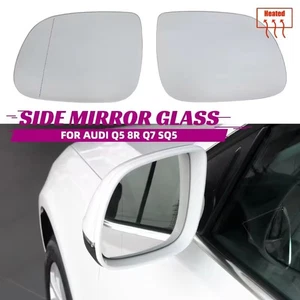 2x For Audi Q5 SQ5 8R 2008-2017 Q7 2010-2015 Side Rearview Mirror Heating Glass - Bild 1 von 9