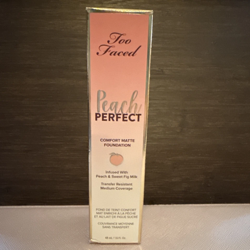 TOO FACED PEACH PERFECT COMFORT MATTE FOUNDATION MAKEUP NATURAL BEIGE 1.6 FL OZ  - Image 1 of 4