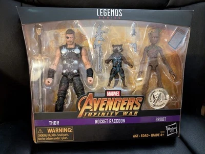 Marvel Legends Thor Rocket Groot Avengers Infinity War Paquete de 3 Nuevo Raro🔥 Foto 1 de 4