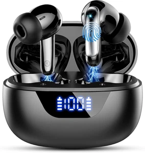 Auricolari Wireless, Cuffie Bluetooth 5.4, ENC Microfono con Cancellazione del Rumore Auricolari con - Foto 1 di 7
