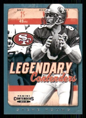 2013 Panini Contenders Legendary Contenders #9 Steve Young - Image 1 of 2