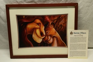 DISNEY DIE KUNST VON DARREN WILSON KÖNIG DER LÖWEN STOLZ EWIGES DOPPELT MATTIERTES BILD - Bild 1 von 11