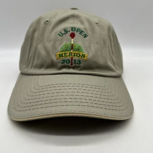 Sombrero de golf USGA 2013 U.S. Open Merion caqui, correa ajustable NUEVO - Imagen 1 de 8