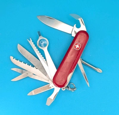 Vintage Wenger Colonel 7 Layer Red Swiss Army Knife Multi Tool! 85mm - Image 1 of 4
