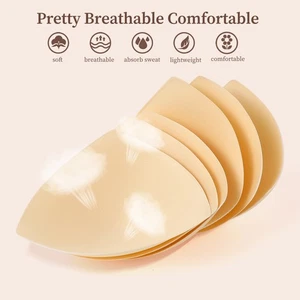 3 Pairs sports bra pads inserts Sports Round Bra Pads Replacement Women Bra w - Picture 1 of 12