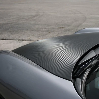 Self Adhesive 3D Matte Carbon Fiber Anti-Wrinkle Air Release Car Vinyl Wrap1x5FT Foto 1 de 2