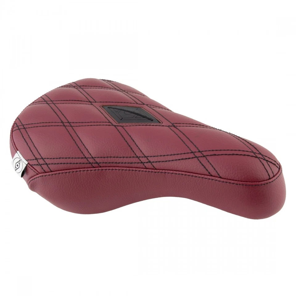 Alienation Gripper BMX Saddle - Maroon Vegan Leather 140mm Pivotal