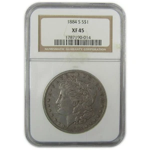 1884 S Morgan Dollar XF 45 NGC Silver $1 Coin SKU:I19875 - Picture 1 of 4
