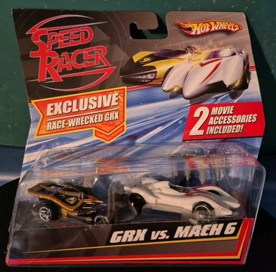 Hot Wheels Speed Racer Exclusivo Race-Wrecked GRX vs Mach 6 (paquete de 2) 2007 Foto 1 de 4